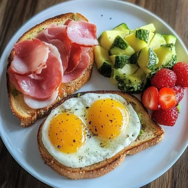 Pain et œufs Toast avec jambon de dinde et fruits mélangés : Une Recette Incroyable Ultime 4 wu262bft8kkreryhrxjq